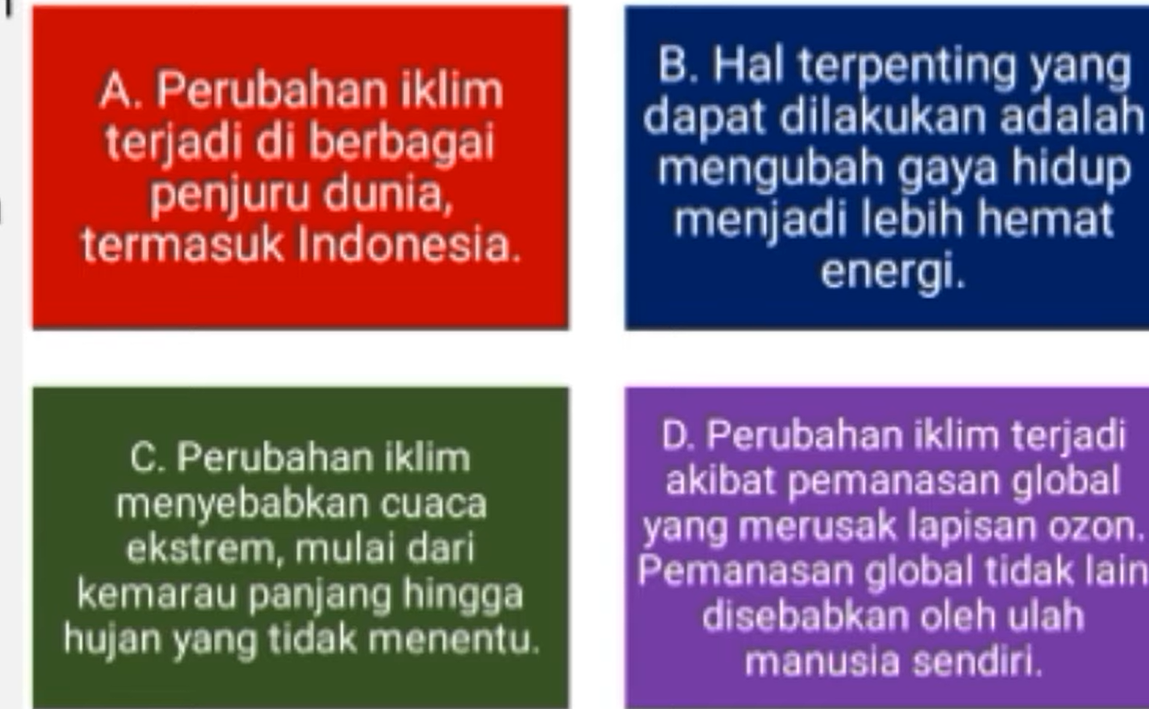  Kunci Jawaban UTS Bahasa Indonesia Kelas 6 Tema 1 Kurikulum 2013