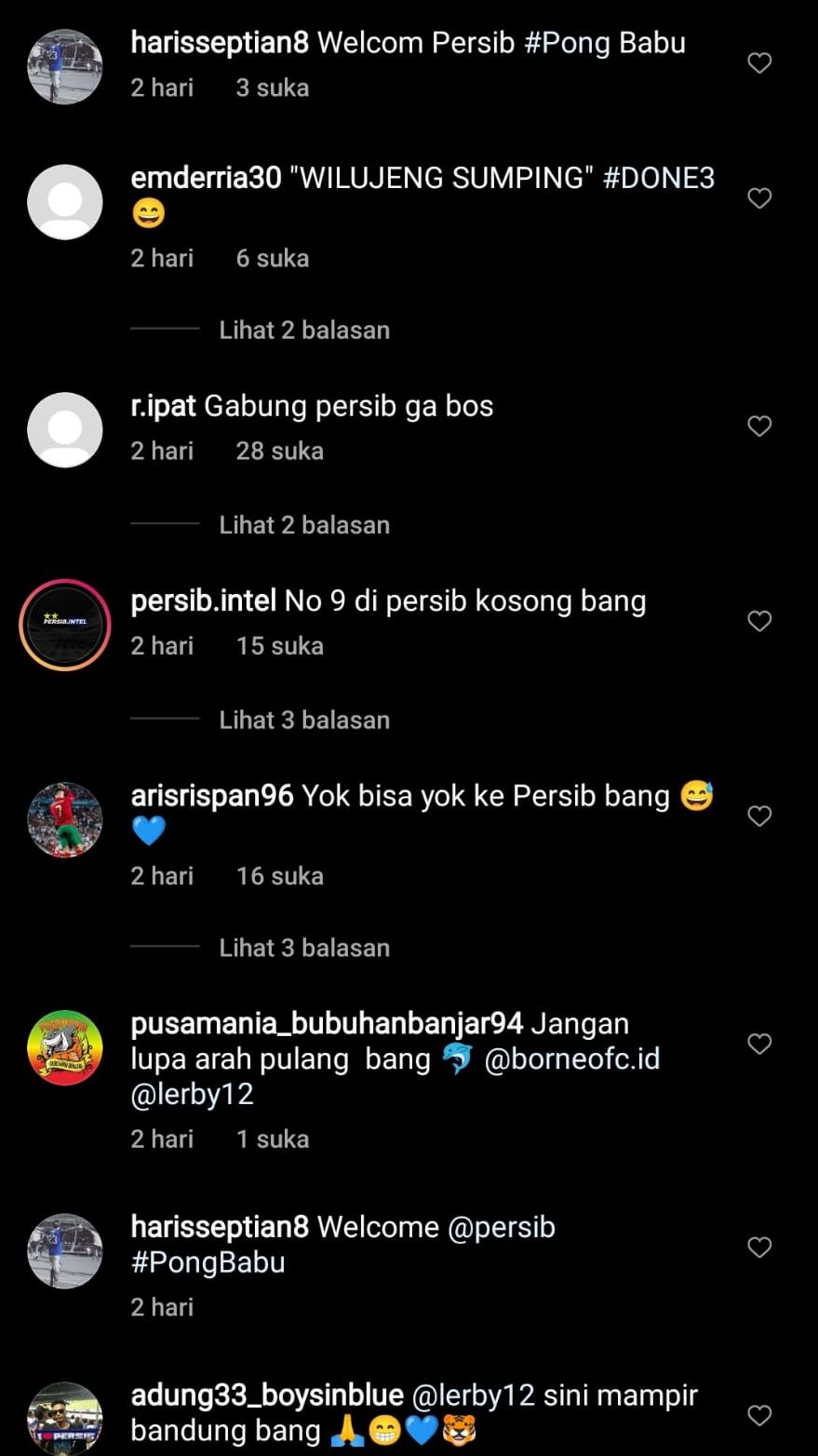 Komentar Netizen sarankan Lerby Eliandry ke Persib Bandung