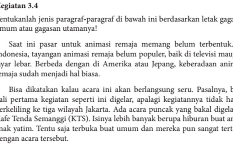 Kunci Jawaban Bahasa Indonesia Kelas 8 Halaman 74 Kegiatan 3.4, Jenis ...