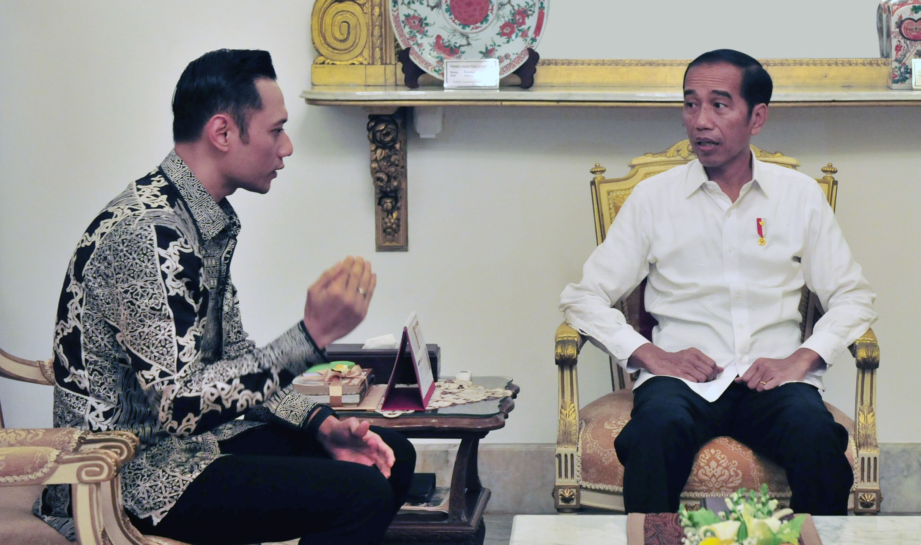 AHY saat bertemu dengan Presiden Jokowi di Istana Merdeka beberapa waktu lalu. Isu AHY akan mengisi posisi Menteri Pertanian semakin santer ditengah isu reshuffle Kabinet Indonesia Maju pada pekan ini.