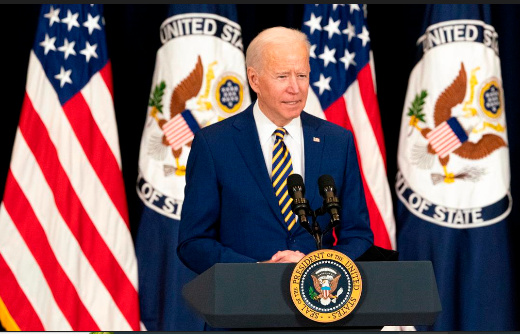 Presiden Amerika Serikat, Joe Biden, dalam keterangan kepada media, Rabu, 22 Maret 2023.