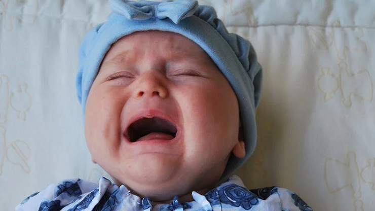 Ilustrasi bayi menangis. /*