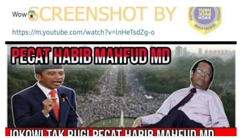 [Cek Fakta] Benarkah Presiden Jokowi Pecat Menko Polhukam Mahfud MD