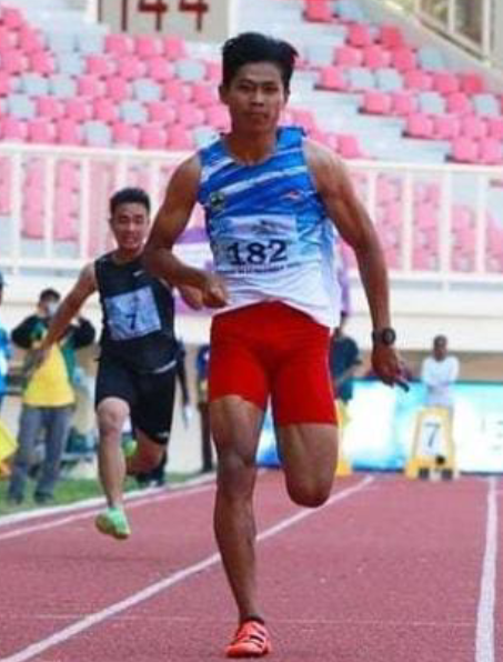 Saptoyogo Purnomo atlet asal Banyumas sumbang medali emas untuk kontingen Jateng  pada cabor Atletik nomor pertandingan Lari 100 M T 37 putra Peparnas XVI Papua, Rabu 10 Nopember 2021. / Istimewa