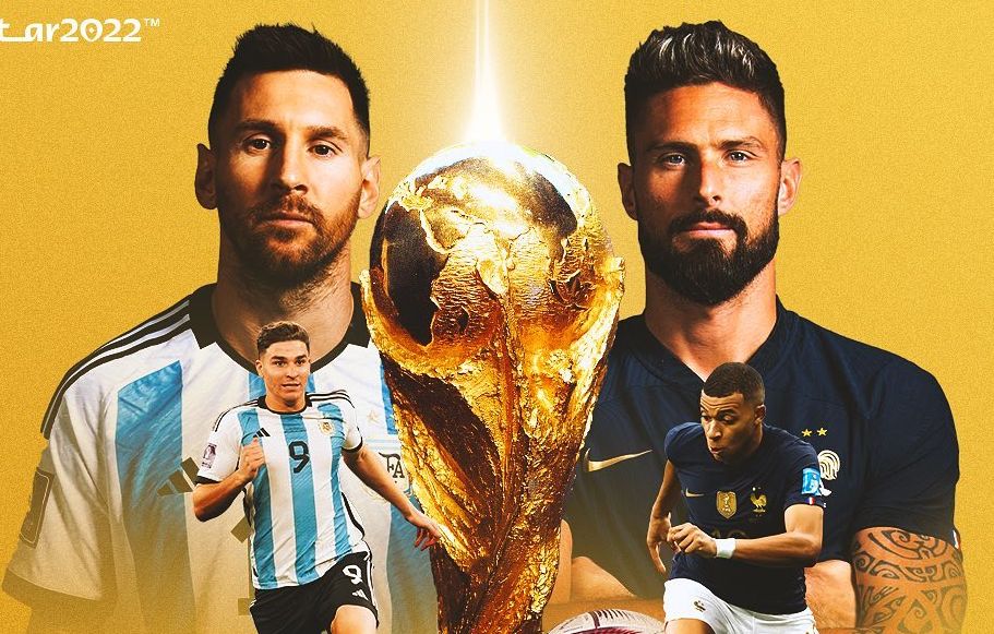 Ilustrasi pertemuan timnas Argentina dan Prancis di Piala Dunia 2022