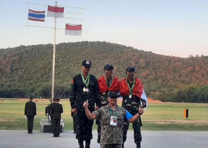 Bendera Merah Putih sukses berkibar di kejuaraan ASEAN Armies Rifle Meet (AARM) ke – 31 tahun 2023 Thailand