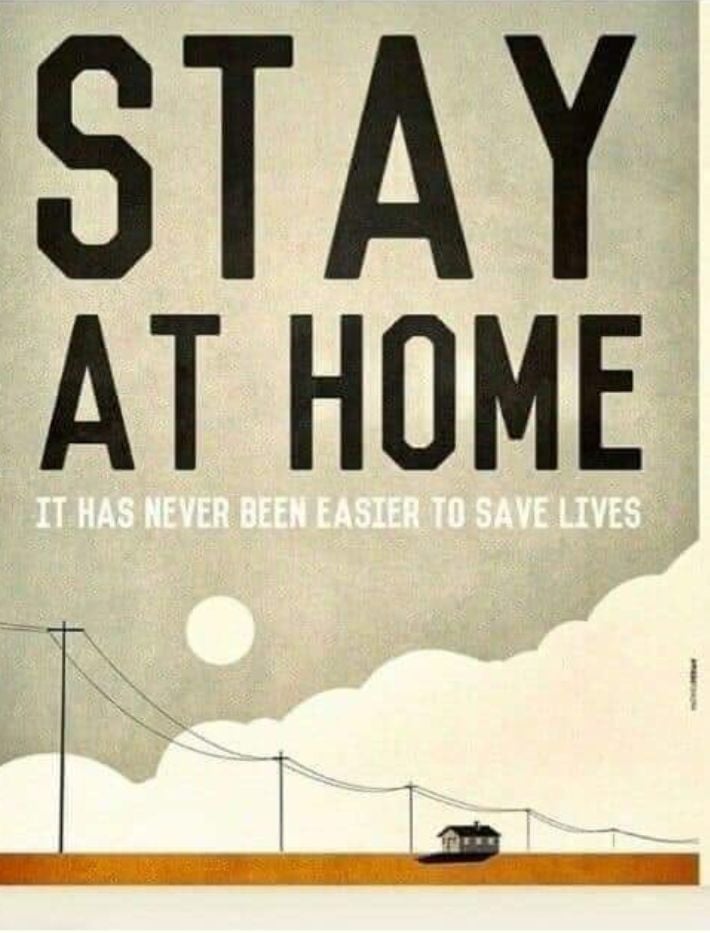Poster Stay At Home Tahun 1918 / Sumber facebook Ady Daniarsa