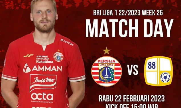 Link Live Streaming Persija vs Barito Putera di BRI Liga 1, Berikut Prediksi Skor, H2H dan Lineup XI