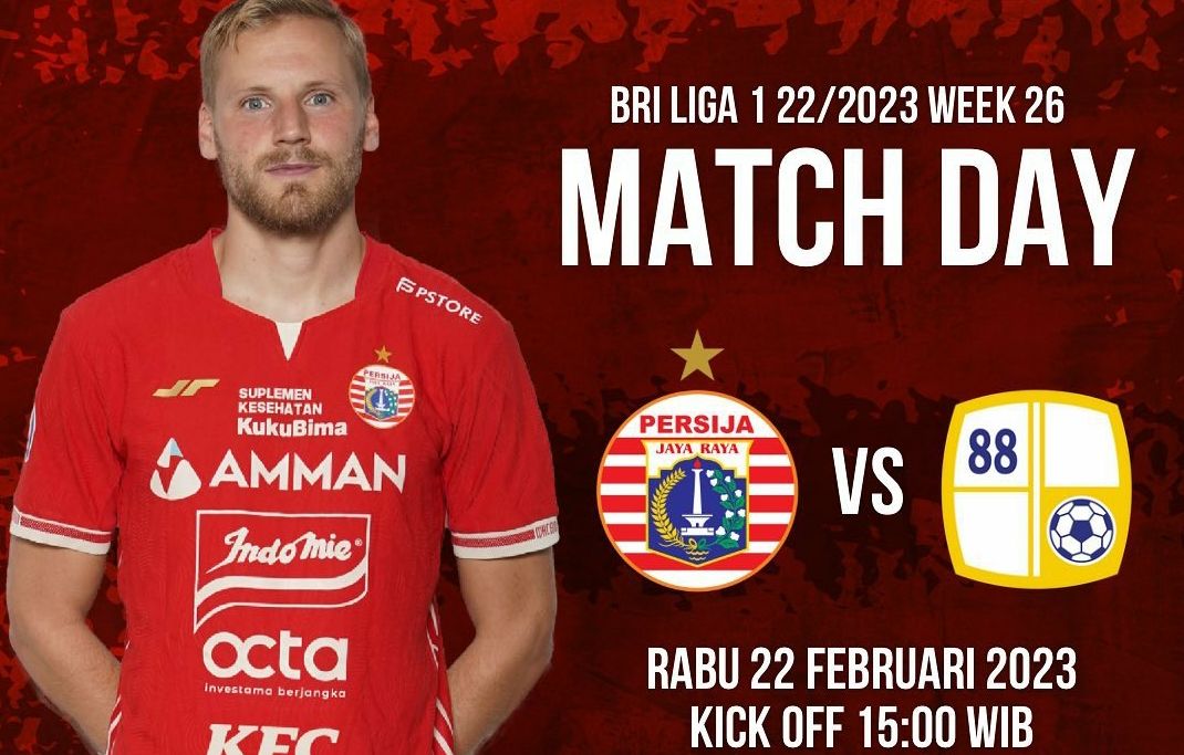 Persija vs Barito Putera di BRI Liga 1: Berikut Prediksi Skor, Susunan Pemain, Head to Head
