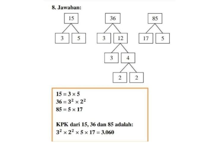 Bocoran Kunci Jawaban Matematika Kelas 4 SD Halaman 71 dan 72, Nomor 8