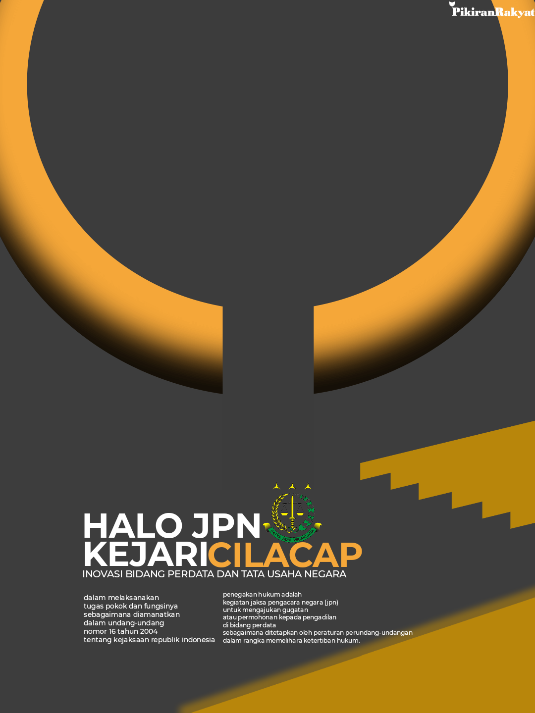 Aplikasi Halo Jaksa Pengacara negara atau Halo JPN Kejari Cilacap  yang dibangun sebagai bentuk laya/Kharisma Muhammadiyah/