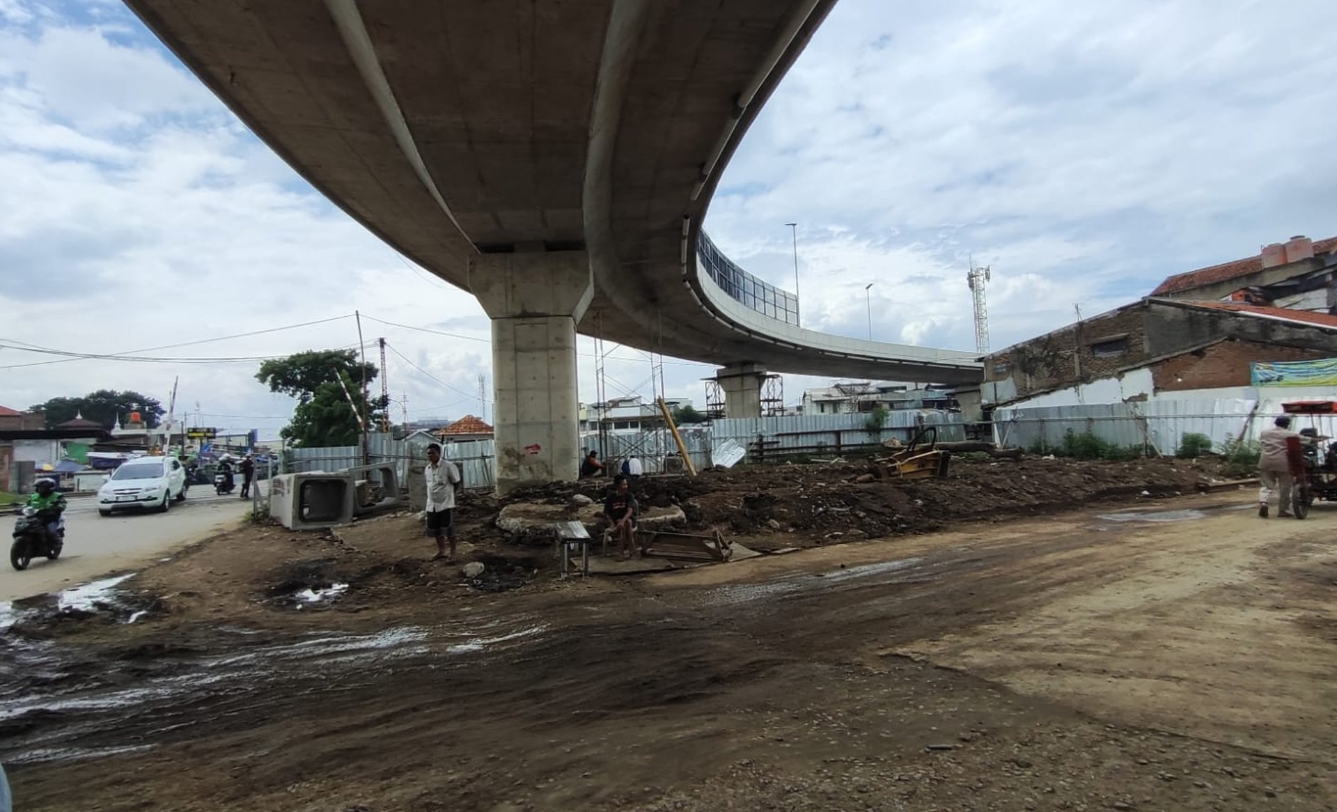 Progres pembangunan Flyover Ciroyom, Kota Bandung, Rabu 31 Januari 2024